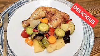 Best Baked Chicken Legs and Vegetables Youll Ever Have [upl. by Sert]