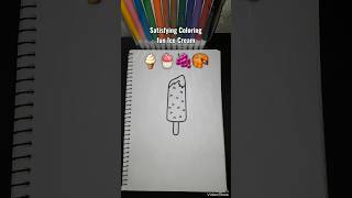 Satisfying Coloring Fun Ice Cream 🍦🧁challenge coloring icecream shorts [upl. by Roselle962]