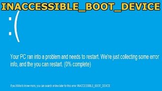 How To Fix INACCESSIBLEBOOTDEVICE BSOD In Windows 10 [upl. by Otxis]