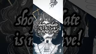 Link in bio to shop prints originals amp zine preorders 🖤 inktober gothic artist arts [upl. by Ehtiaf]