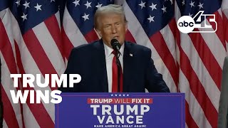 Donald Trump wins election delivers victory speech VP Harris delivers concession speech from DC [upl. by Cecilio]