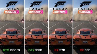 Forza Horizon 5  GTX 1050 Ti vs GTX 1060 vs RX 570 vs RX 580 [upl. by Accissej893]