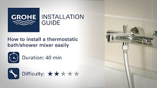 Install a GROHE thermostatic bathshower mixer [upl. by Deys]