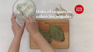 Nopales rellenos de requesón 🌵👩🏻‍🍳  Cocina Fácil [upl. by Nurat]