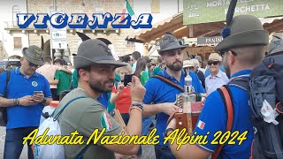 95ª Adunata Nazionale Alpini 2024 Vicenza  Italia 🇮🇹  4K Walking Tour [upl. by Nalyad]