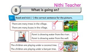 4th std English term 1 unit 8 what is going on Ennum Eluthum English work book ans key pg no 93103 [upl. by Telracs]