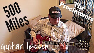 500 Miles  the Proclaimers Guitar lesson [upl. by Ailedamla]