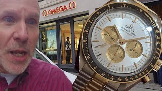 Handson Omega Speedmaster Moonwatch Pro Moonshine Gold on Steel Beats a twotone Rolex Daytona [upl. by Yerocal]