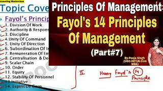 Fayols Principles Of Management  Fayols 14 Principles  BBA  BCom  MBA  Class 12  MCom [upl. by Gneh]