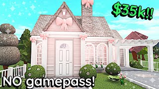 35k Coquette Bloxburg NO GAME PASS House Build Tutorial WITH VOICE [upl. by Asimaj]