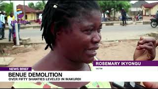 Benue Demolition Over Fifty Shanties Leveled In Makurdi [upl. by Rog980]