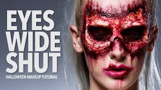 Eyes Wide Shut Halloween Makeup Tutorial [upl. by Elleinnod934]