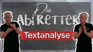 Deutsch Abitur 2018 Textanalyse  Die Abi Retter 4 [upl. by Dallis]