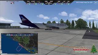 XPlane 11 flight LDDU  OMDB  mSparks B747 on IVAO Croatia Cargo 2021 [upl. by Newberry]