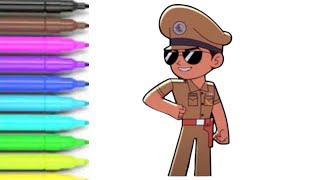 little singham drawing easy  little singham drawing  colouring 💘💞💘❤ drawing [upl. by Zerelda]