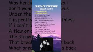 Jessica Darrow  Surface Pressure Lyrics shorts [upl. by Maffei]