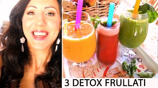 3 FRULLATI DETOX per DIMAGRIRE dopo le Abbuffate  Carlitadolce  3 Easy Smoothie Recipes [upl. by Kerril648]