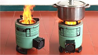 How to make a highly efficient wood stove with a fan [upl. by Lunt599]