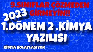 20239Sınıf 1Dönem 2 Kimya Yazılı Soru ve Cevapları [upl. by Sivla]