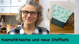 Kosmetiktasche nähen und wieder neue Stoffsets [upl. by Lulu]