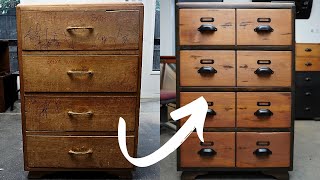 Turning a Tired Old Dresser into an Apothecary Style Cabinet  DIY [upl. by Leirad]