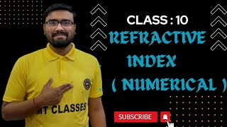 Refractive index Numericals class 10 [upl. by Attenej]