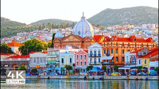 GREECE  Mytilene Lesvos 1Hour 4K Walking tour Relaxing Asmr cc on [upl. by Ettedualc]