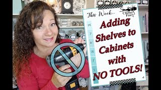 Adding shelves to cabinets with NO TOOLS [upl. by Gavrah]