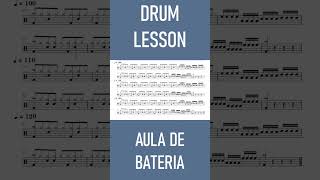 Aula de Bateria  Levadas e Virada 03 drumlesson drumlessons drum drums drummer [upl. by Clarkin]