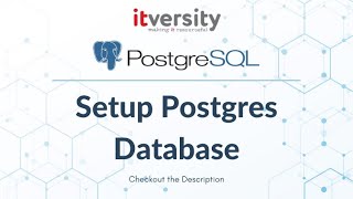 Setup Postgres Database  Execute SQL Scripts [upl. by Notled]