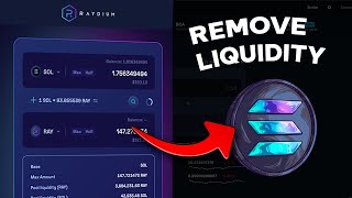 Remove Liquidity Raydium ✅ Withdraw liquidity Solana Fast [upl. by Nerwal666]