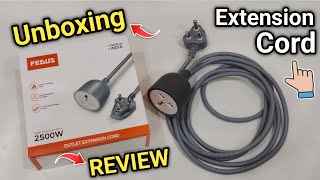 FEDUS Extension Cord  Unboxing amp Testing  Best Extension Cord for Home [upl. by Aleris]