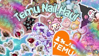 Temu haul What I brought vs what I got Huge temu nail haul Nail charms [upl. by Leamhsi759]