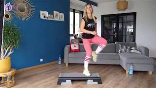 COURS DE STEP  NIVEAU FACILE  Jessica Mellet  Cardio Fitness [upl. by Lyall990]