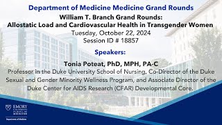 MGR October 22 2024 Allostatic Load and Cardiovascular Health in Transgender Women [upl. by Sophronia]