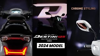 New Hero Destini 125 2024 model Launch 💥 First Look  New Updates  New Headlamp  Best Scooty [upl. by Tal]