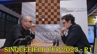 Leinier Dominguez vs Fabiano Caruana  Sinquefield Cup 2023  R1 [upl. by Frayne]