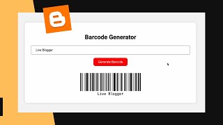 How To Add Barcode Generator To Your Blogger Website [upl. by Nina943]