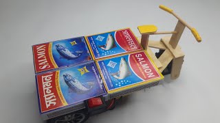 Car made matchbox for loading van at home with motor [upl. by Esirec]