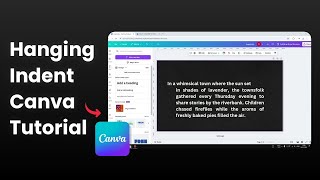 How to Make a Hanging Indent on Canva [upl. by Roland]