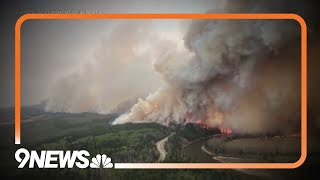 Canadian wildfires threaten towns blow smoke into US [upl. by Weintrob]