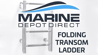 All About the Folding Transom Boat Ladder  B00361 [upl. by Eimas]