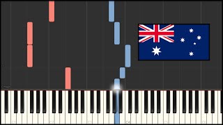 Australia National Anthem  Advance Australia Fair Piano Tutorial [upl. by Seafowl]