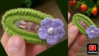 Crochet Hairpin  New DIY Crochet Hairpin Full Tutorial [upl. by Earaj]