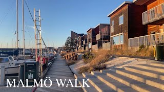 🇸🇪 Malmö Sweden Walking Tour  Sunset Walk in Limhamn 4K HDR 60fps Binaural ASMR [upl. by Olegnalehcim]