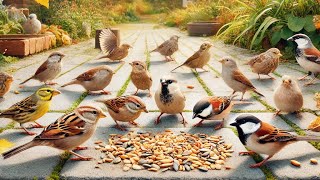 Live Bird Feeder Cam 🐦✨ Sparrows Tits and Doves Up Close in 2K [upl. by Esinert348]