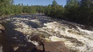 Crooked Chute Rapids below the Chute Petawawa River Algonquin Park [upl. by Erot]