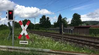 Bahnübergang GrötzingenKarlsruhe [upl. by Sukhum]