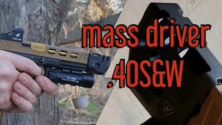 Glock 40cal Strike Industries mass driver comp glock gun [upl. by Telrahc609]