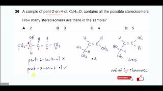 970112MJ24Q36 Cambridge International AS Level Chemistry MayJune 2024 Paper 12 Q36 [upl. by Tnilc]